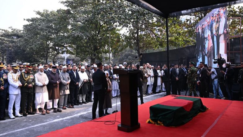 World News | Bangladesh Bids Farewell to Former PM Khaleda Zia as Leaders Pay Their Respects at Her Funeral