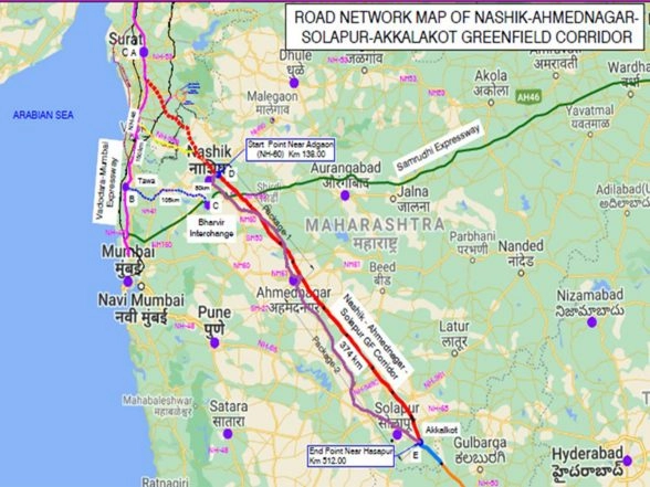 India News | Cabinet Approves Construction of 6-lane Greenfield Access-controlled Nashik- Solapur-Akkalkot Corridor