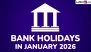 Bank Holidays in January 2026: From Mannam Jayanthi to Makar Sankranti and Republic Day, Banks To Remain Closed for 16 Days Next Month; Check Full List Here