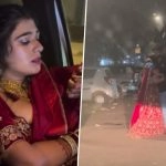 Viral Video Shows Woman in Bridal Wear Meeting Alleged Lover Before Wedding; Netizens Call It Scripted