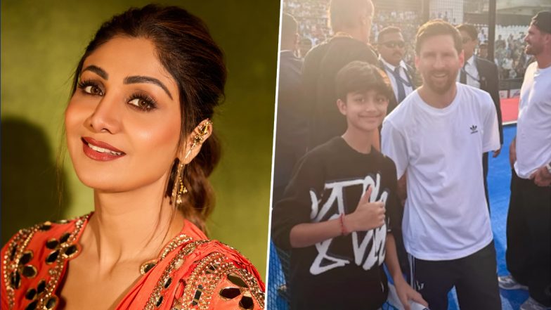 Shilpa Shetty Says Son Viaan Raj Kundra’s Dream Came True After Meeting Footballer Lionel Messi at Wankhede Stadium (View Pic)