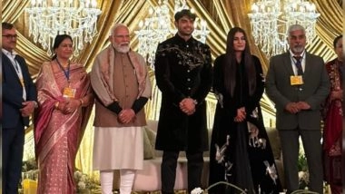 Olympic Champion Neeraj Chopra, Wife Himani Mor Host Grand Wedding Reception with PM Narendra Modi (Watch Video)