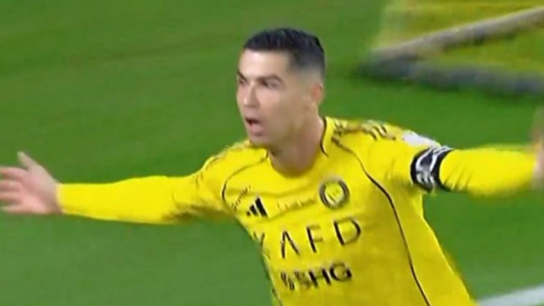 Cristiano Ronaldo Scores His 955th Career Goal, Achieves Feat During Al-Nassr vs Al-Okhdood Saudi Pro League 2025-26 Match (Watch Video)