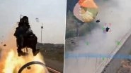 DRDO Successfully Conducts High-Speed Rocket Sled Test of Fighter Aircraft Escape System in Chandigarh, Defence Minister Rajnath Singh Calls It 'Significant Milestone' (Watch Video)
