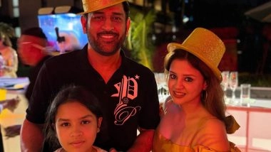 MS Dhoni Welcomes New Year 2026 With Wife Sakshi and Daughter Ziva in Thailand (See Post)