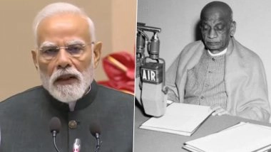Sardar Vallabhbhai Patel Death Anniversary 2025: PM Narendra Modi Pays Tribute to ‘Iron Man of India’, Says Grateful Nation Can’t Forget His Unparalleled Contribution