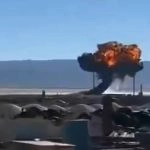 Jet Crash Caught on Camera: US Air Force Thunderbird Pilot Ejects Safely After F-16C Fighting Falcon Aircraft Crashes During Training Mission in California (Watch Video)