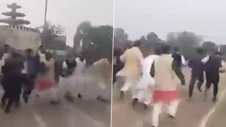 Pilibhit: Former Minister Hemraj Verma Falls Flat on His Face While Running Race With Jitin Prasad During 'MP Sports Festival' in Uttar Pradesh, Video Surfaces