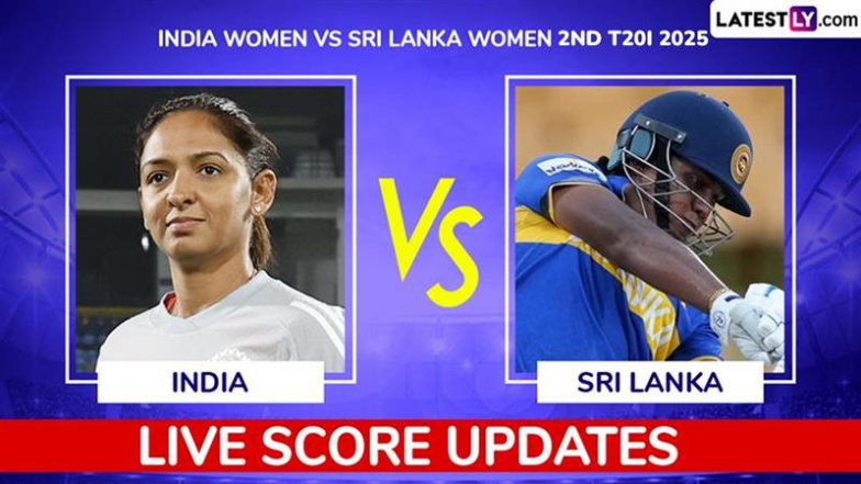 IND-W Win By 7 Wickets | India Women vs Sri Lanka Women Highlights of 2nd T20I 2025: Shafali Verma's Half-Century Powers India to Dominant Victory