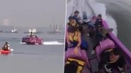 Jet Car in Mumbai: Rolls Royce-Shaped 'Car in the Sea' Draws Huge Crowd As Watercraft Cruises Through Arabian Sea at Juhu Beach (Watch Videos)