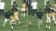 'Thank God He Didn't Bite Her' Fans Share Funny Jokes After Young Female Indian Footballer Nutmegs Luis Suarez in Rondo During Lionel Messi's GOAT Tour at Wankhede Stadium in Mumbai (Watch Video) 'Thank God He Didn't Bite Her' Fans Share Funny Jokes After Young Female Indian Footballer Nutmegs Luis Suarez in Rondo During Lionel Messi's GOAT Tour at Wankhede Stadium in Mumbai (Watch Video)