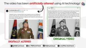 Did NCC DG Lt General Virendra Vats Say That Pakistani Drones Reached Delhi and Gujarat in May? PIB Fact Check Debunks AI-Generated Fake Video Going Viral on Social Media