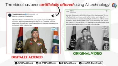 PIB Says Viral Clip of NCC DG Lt General Virendra Vats on Pakistani Drones Is AI-Generated Fake Video
