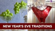 Lucky New Year's Eve 2025 Traditions: From Twelve Grapes of Luck, Wearing Red Underwear to Polka Dots; Know Global NYE Rituals