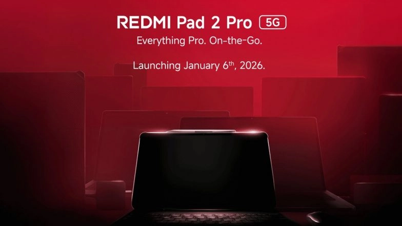 REDMI Pad 2 Pro 5G India Launch Confirmed on January 6, 2025, Tablet Coming With 12,000mAh Battery; Check Expected Specifications and Features | 📲 LatestLY