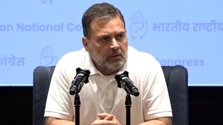 CWC Meeting 2025: VB G RAM-G Act Devastating Attack on States and Poor Much Like Demonetisation, Says Congress Leader Rahul Gandhi (Watch Video)