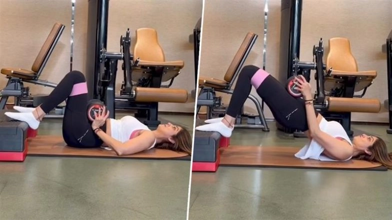 Shilpa Shetty Shows How to Perfect the Banded Glute Bridge; Shares Key Benefits for Stronger Glutes (Watch Video)
