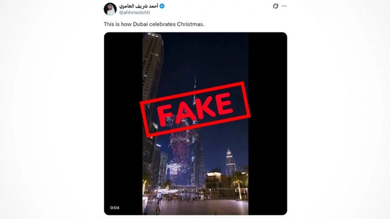 Did a Santa Claus Drone Show Light Up Dubai Skies on Christmas 2025? Fact Check Debunks Claim After Elon Musk Reacts to Viral Video