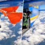 Skydiver Left Dangling 15,000 Feet in Air in Australia After His Snagged Handle Deploys Reserve Chute, Lands Safely After Deploying Main Parachute by Cutting All 11 Lines; Video Surfaces