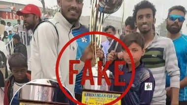 Fact Check: Check Truth Behind Young India Sensational Vaibhav Suryanvanshi Posing With Abhinandan Cup Trophy As &lsquo;1-Year-Old&rsquo;