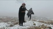 Unusual Weather Change in Tabuk and Hail! Rare Snowfall Blankets Northern Saudi Arabia: Watch Video