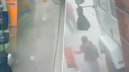 Tyre Burst Caught on Camera in Delhi: Minor Girl on Her Way To School Gets Injured After Truck's Tyre Bursts in Mehrauli, Disturbing Video Surfaces