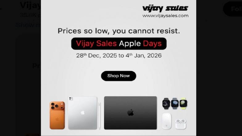 Vijay Sales Apple Days Fest: iPhone 17 à venda por INR 78.900 com 3.000 pontos de fidelidade, verifique os preços do iPhone, MacBook e muito mais aqui Vijay Sales Apple Days Fest: iPhone 17 à venda por INR 78.900 com 3.000 pontos de fidelidade, verifique os preços do iPhone, MacBook e muito mais aqui