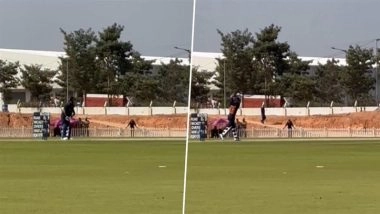 Virat Kohli Extra-Cover Six Video: Watch Star Indian Batter Play Sensational Lofted Driver During Andhra vs Delhi Vijay Hazare Trophy 2025-26 Match