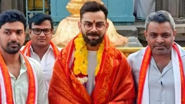 Virat Kohli Visits Varaha Lakshmi Narasimha Temple in Andhra Pradesh's Simhachalam Following IND vs SA 3rd ODI 2025 at Visakhapatnam (Watch Video)