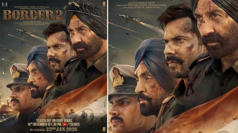 'Border 2': Makers Reveal Star-Studded Poster Featuring Sunny Deol, Varun Dhawan, Diljit Dosanjh, and Ahan Shetty
