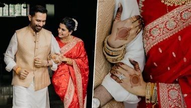 Samantha Ruth Prabhu Marries Raj Nidimoru; Bride Glows in Red Silk Saree with Heavy Gold Jewelry and Gajra (View Pics)