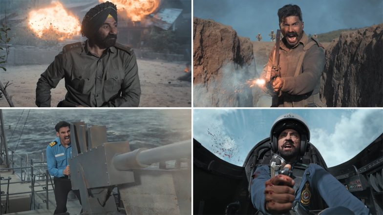‘Border 2’ Teaser: Sunny Deol’s Powerful Voiceover Gives Goosebumps; Varun Dhawan, Diljit Dosanjh and Ahan Shetty Shine in Action-Packed Glimpse of War Drama (Watch Video)