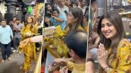Shilpa Shetty Visits Kolhapur’s Mahalaxmi Temple; Looks Elegant in Yellow Punjabi Suit (Watch Video)