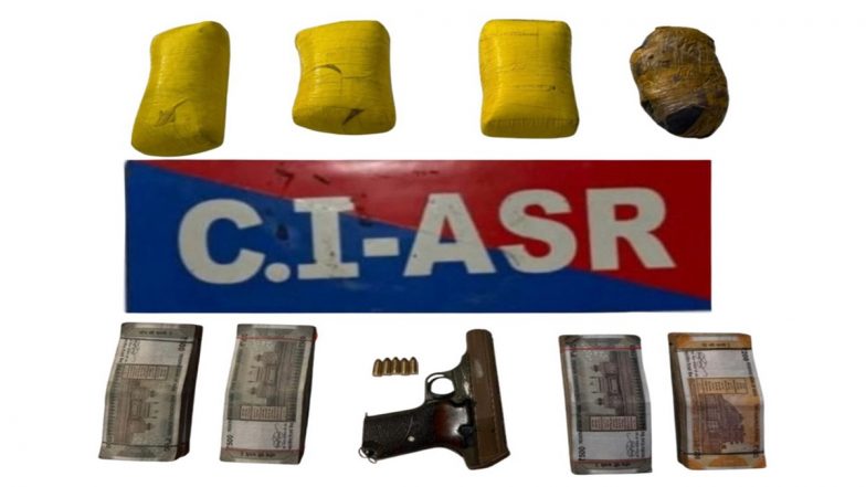 Punjab Police Busts Foreign-Linked Drug Module in Amritsar; 3 Operatives Arrested With 4 Kg Heroin, Pistol and Cash