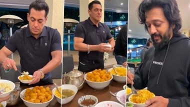Salman Khan Turns Chef at His 60th Birthday Party, Prepares Bhel for Genelia and Riteish Deshmukh (Watch Video)