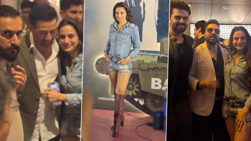 Ameesha Patel consoles Sunny Deol at 'Ikkis' screening, praises Dharmendra's last film