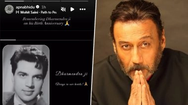 Dharmendra Birth Anniversary: Jackie Shroff Remembers the Legend with a Heartfelt Message, Says the Icon Is 'Always in Our Hearts' (View Post)