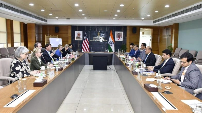 India-US Trade Deal Talks Kick Off, Commerce Secretary Rajesh Agarwal and US Deputy Trade Representative Rick Switzer Hold Discussions in Delhi (See Pics)