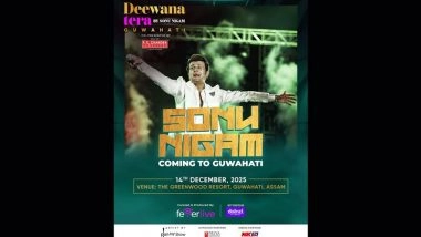 ‘Deewana Tera’ Tour 2025: Sonu Nigam to Perform First-Ever Solo Live in Guwahati on December 14 (View Post)