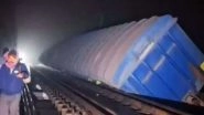 Bihar Train Derailment: 8 Wagons of Freight Train Derailed Between Lahabon and Simultala Stations in Asansol Division, Restoration Work Underway (Watch Video)