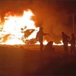 Karnataka Road Accident: 10 Killed As Bus Catches Fire After Collision With Lorry in Hiriyur Taluk of Chitradurga District (Watch Videos)