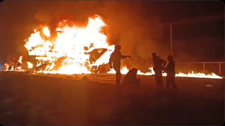Karnataka Road Accident: 10 Killed As Bus Catches Fire After Collision ...