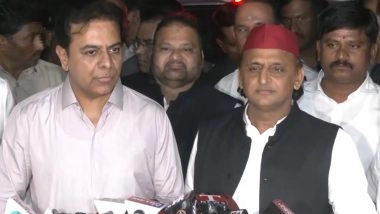 ‘BRS Will Bounce Back Once Again’, Says KT Rama Rao After Hosting Samajwadi Party Chief Akhilesh Yadav in Hyderabad