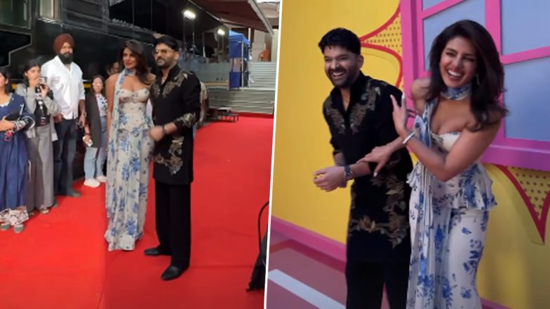 Priyanka Chopra Spotted on Sets of Kapil Sharma’s ‘The Great Indian Kapil Show’ Season 4 in Mumbai, Dazzles in Chic Floral Look (View Pic)