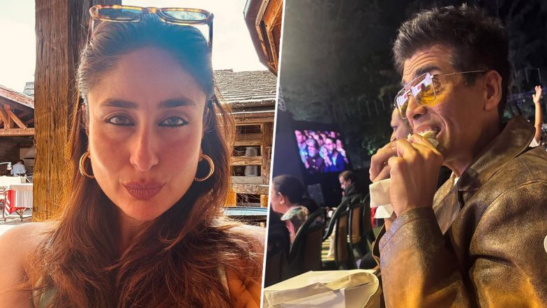 ‘He Eats Too’: Kareena Kapoor Khan’s Epic Reply to Karan Johar After He Catches Her Eating a Samosa (View Pics)