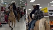Horseback Inside Target: Horse Poops Inside Target Store as Man Rides Animal in Premises, Video Goes Viral