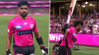 Angry Babar Azam Smashes Boundary Cushion After Being Dismissed, Pakistan Batter Was Furious As Steve Smith Denied Him Single (Watch Video)
