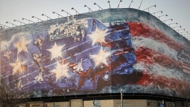 Iran Unveils Mural Warning of Retaliation on Giant Billboard in Tehran Square if US Conducts Military Strike