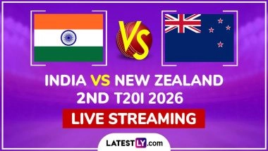 India vs New Zealand Live Streaming Online, 2nd T20I 2026: How To Watch IND vs NZ Cricket Match Live Telecast on TV