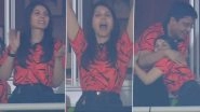 SRH Owner Kavya Maran Hugs Father As Sunrisers Eastern Cape Reach Fourth Successive SA20 Final (Watch Video) SRH Owner Kavya Maran Hugs Father As Sunrisers Eastern Cape Reach Fourth Successive SA20 Final (Watch Video)